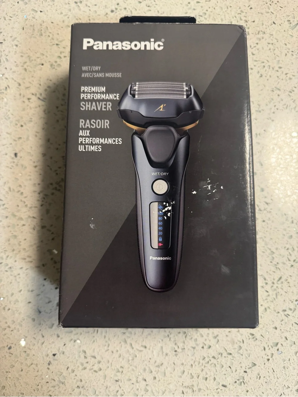 Panasonic Black and Gold Wet/Dry Electric Shaver